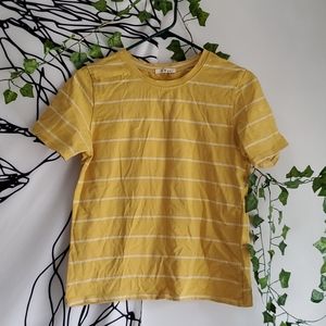 3/15$ Yellow white striped t-shirt